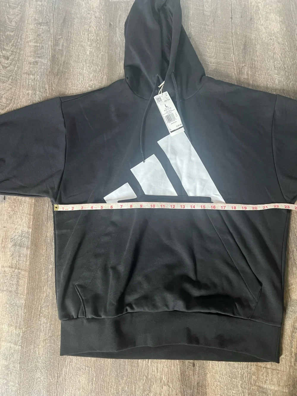 Adidas Big Logo Fleece Hoodie-Size Large